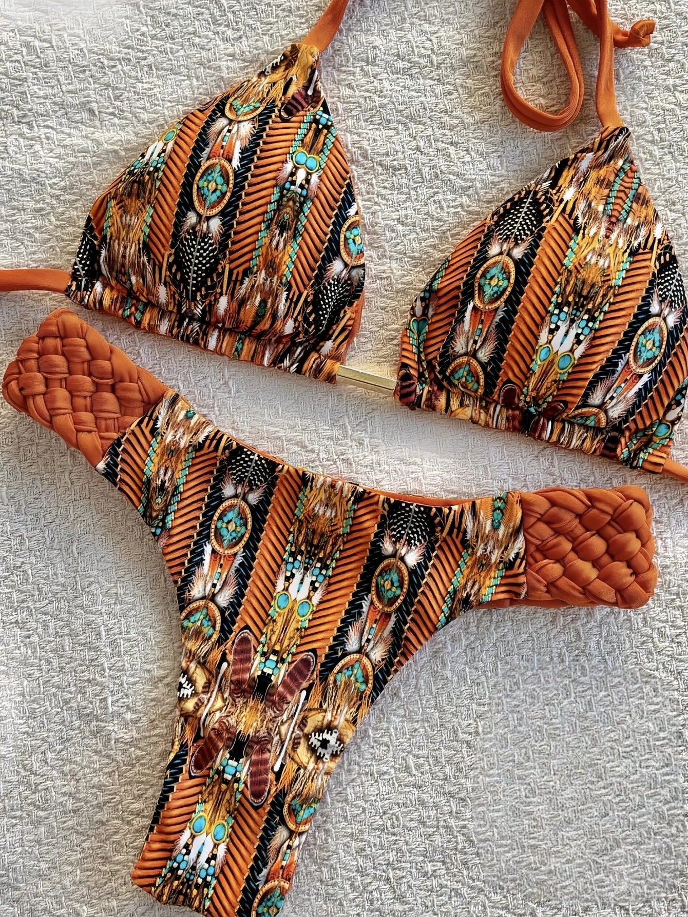 Exotic Two-Piece Swimwear Braided Boho Bikinis Swimwear