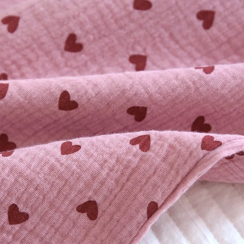 Cotton Hypoallergenic Pajama Pants with Heart Prints for Women