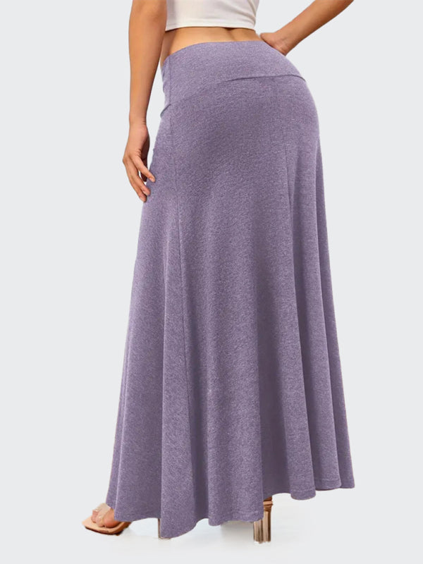 Flowy A-Line Maxi Skirt for Women Maxi Skrits