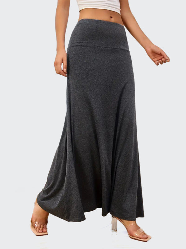 Flowy A-Line Maxi Skirt for Women Maxi Skrits