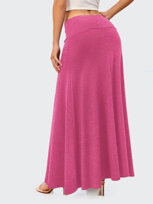 Flowy A-Line Maxi Skirt for Women Maxi Skrits