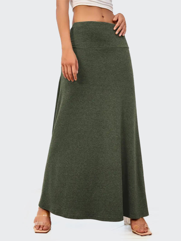 Flowy A-Line Maxi Skirt for Women Maxi Skrits