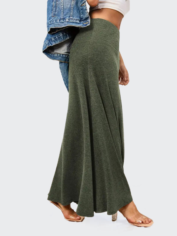 Flowy A-Line Maxi Skirt for Women Maxi Skrits