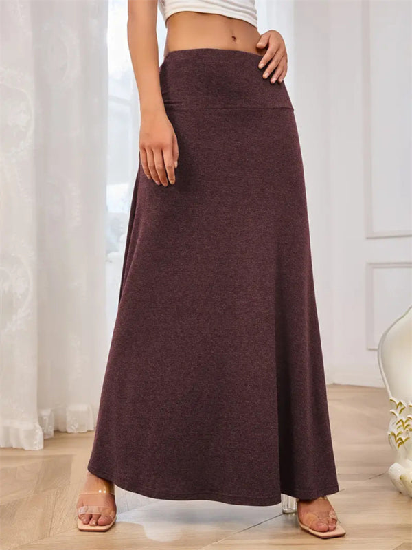 Flowy A-Line Maxi Skirt for Women Maxi Skrits