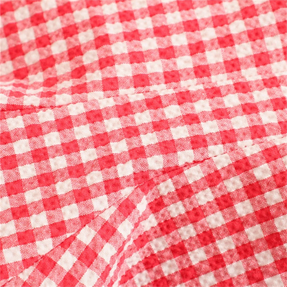 Trendy Red Gingham Cami Top Cami Tops