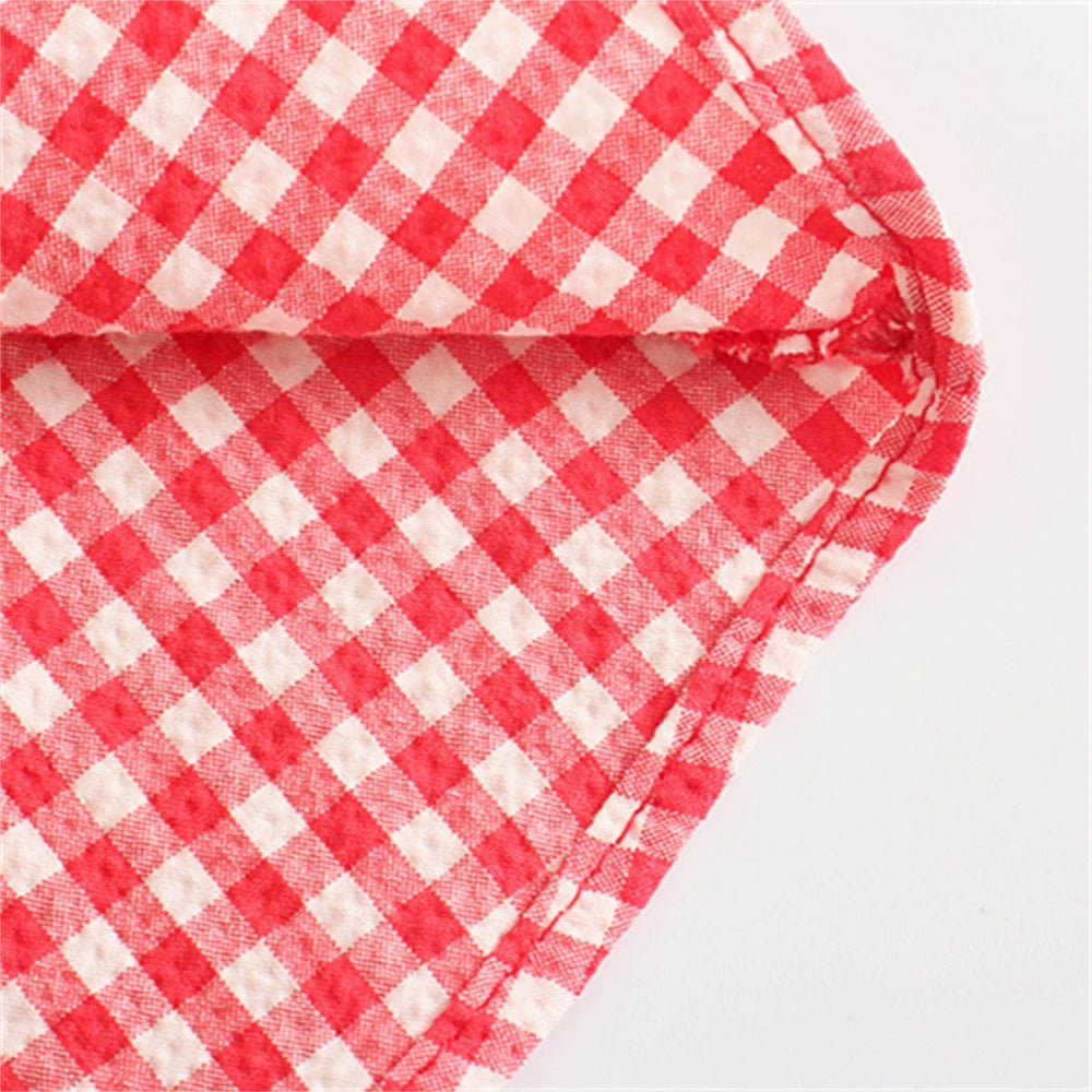 Trendy Red Gingham Cami Top Cami Tops