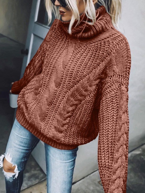 Casual Knitwear Mohair Turtleneck Sweater for Women Sweaters