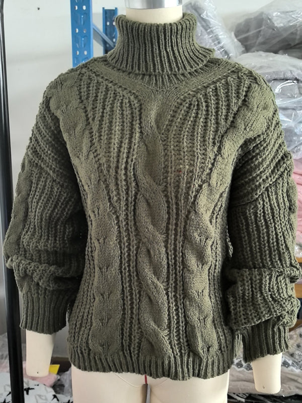 Casual Knitwear Mohair Turtleneck Sweater for Women Sweaters