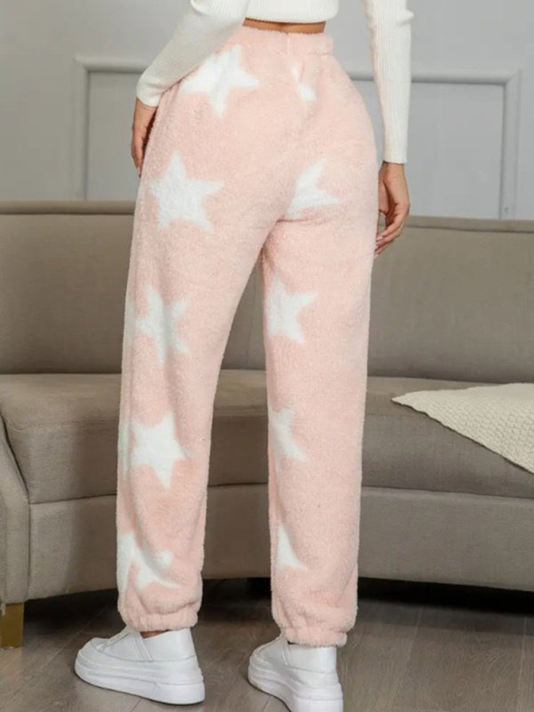 Teddy Bear Fleece Loungewear Pants Pencil Pants