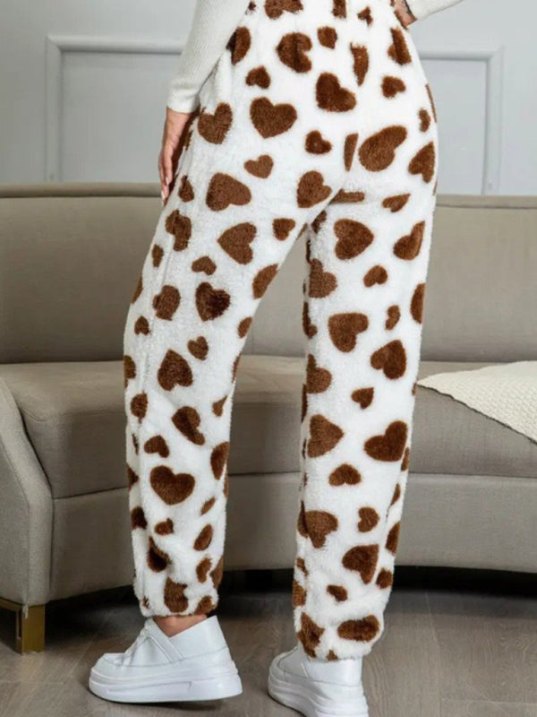 Teddy Bear Fleece Loungewear Pants Pencil Pants