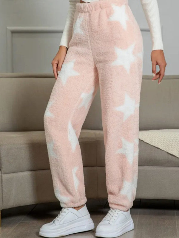 Teddy Bear Fleece Loungewear Pants Pencil Pants