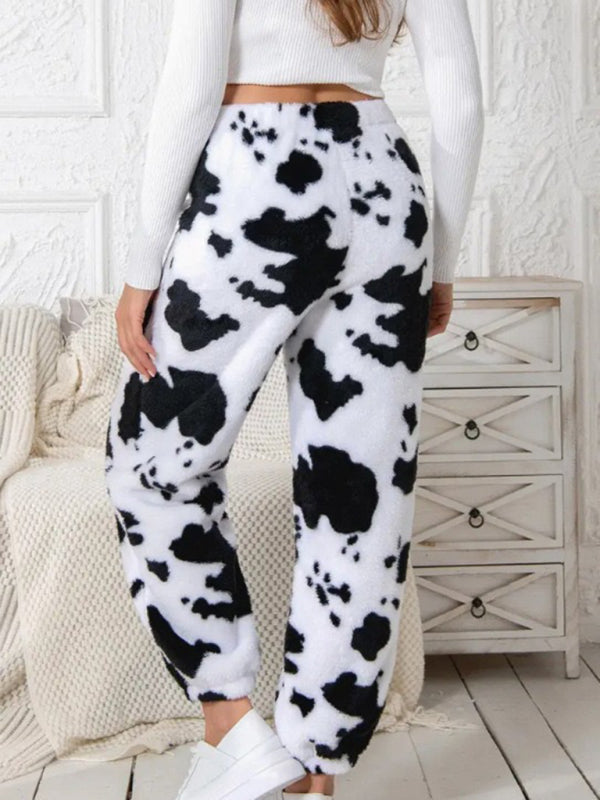 Teddy Bear Fleece Loungewear Pants Pencil Pants