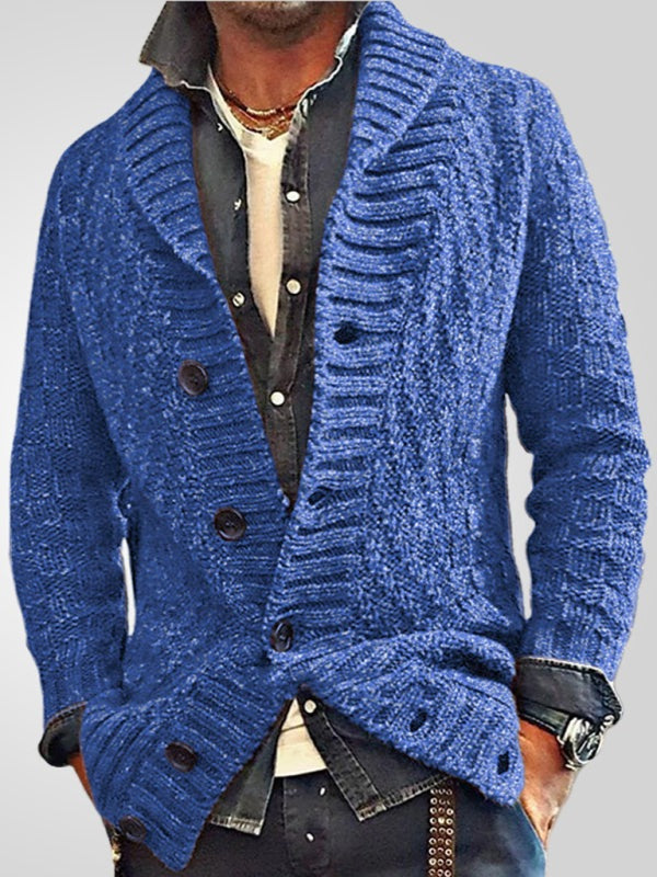 Men's Business Casual Shawl Lapel Cardigan	