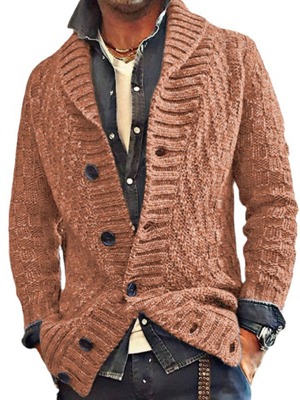 Classic Men's Contrast Button Sweater Cardigan Cardigans