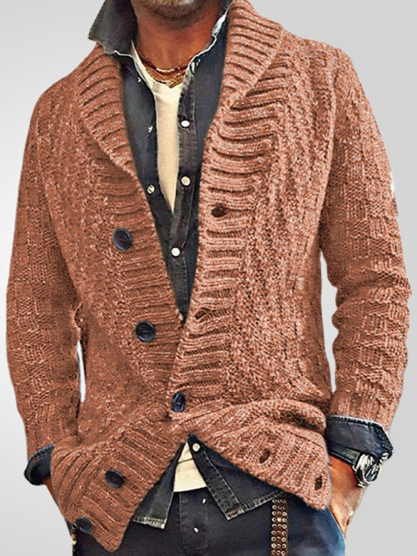 Classic Men's Contrast Button Sweater Cardigan Cardigans