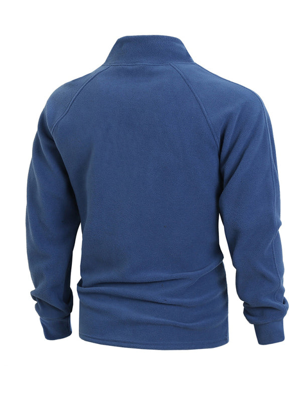 Men's Fleece Pullover - Half-Zip Sweatshirt for Easy Wear