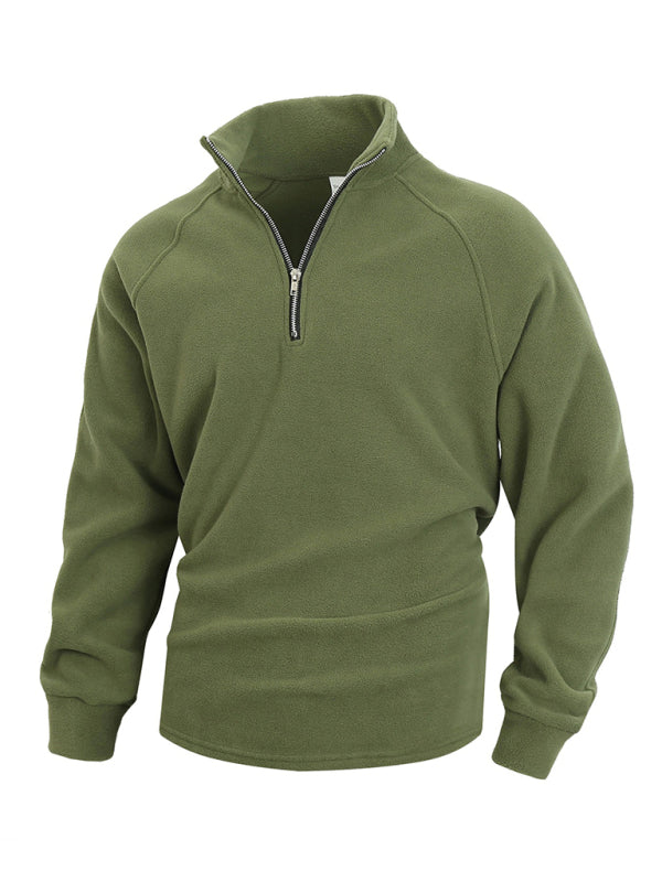 Men's Fleece Pullover - Half-Zip Sweatshirt for Easy Wear