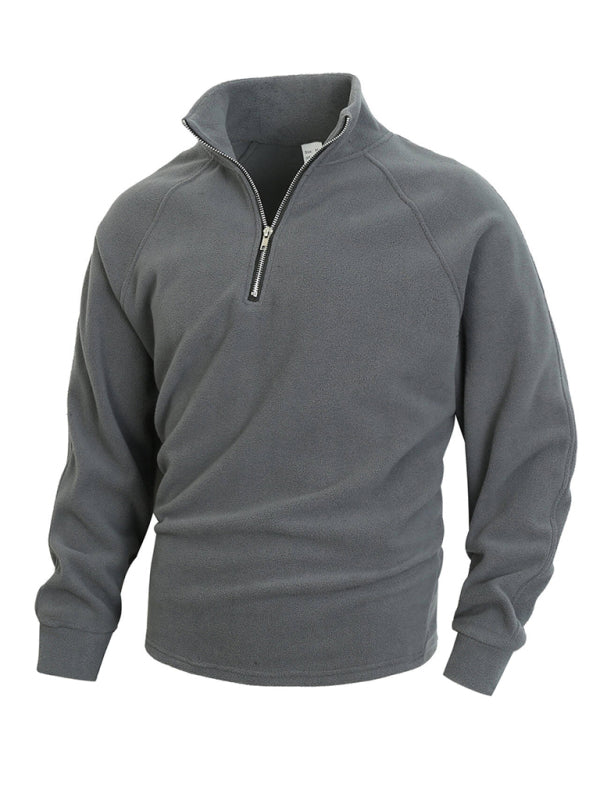 Men's Fleece Pullover - Half-Zip Sweatshirt for Easy Wear