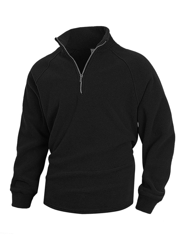 Men's Fleece Pullover - Half-Zip Sweatshirt for Easy Wear