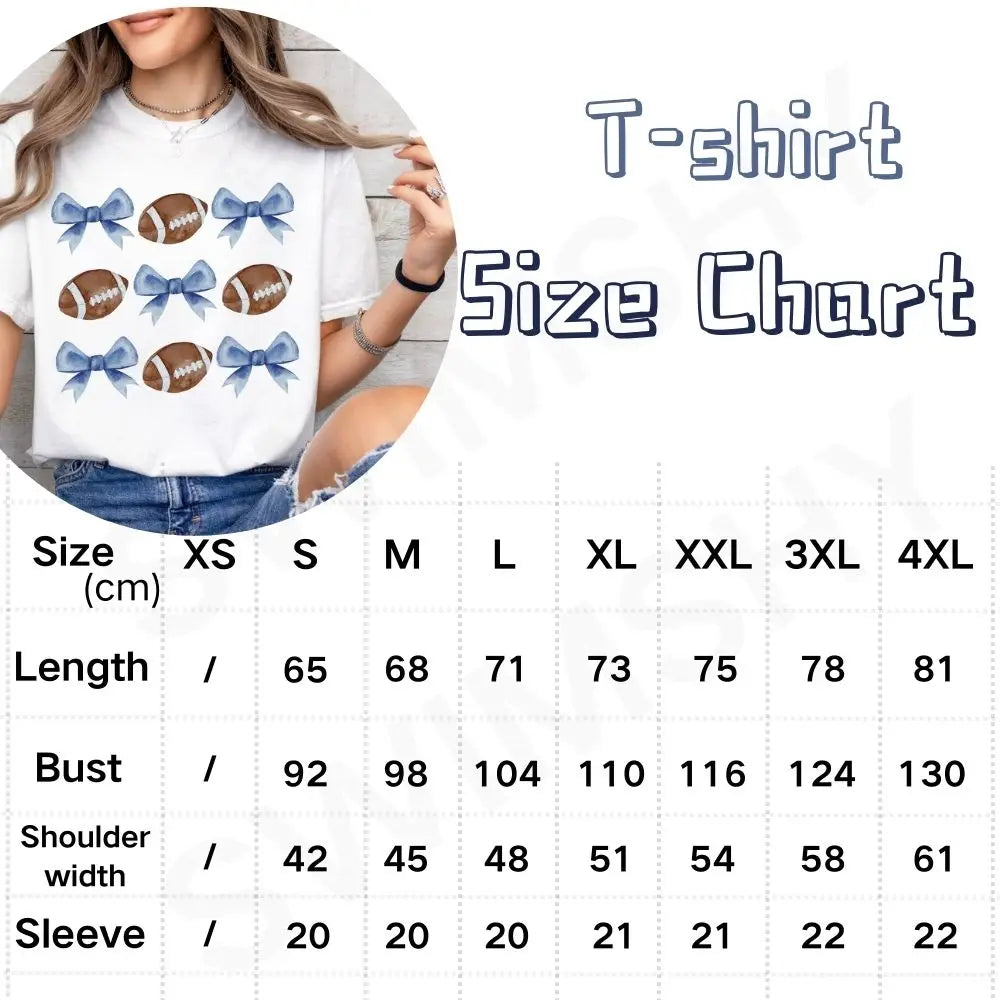 Sports Football &amp; Bow Patterned Tee for Women Tees