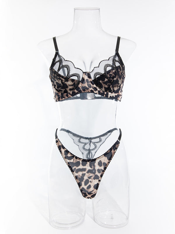 Celebrate Romance with Our Sexy Leopard Print Lingerie Lingerie