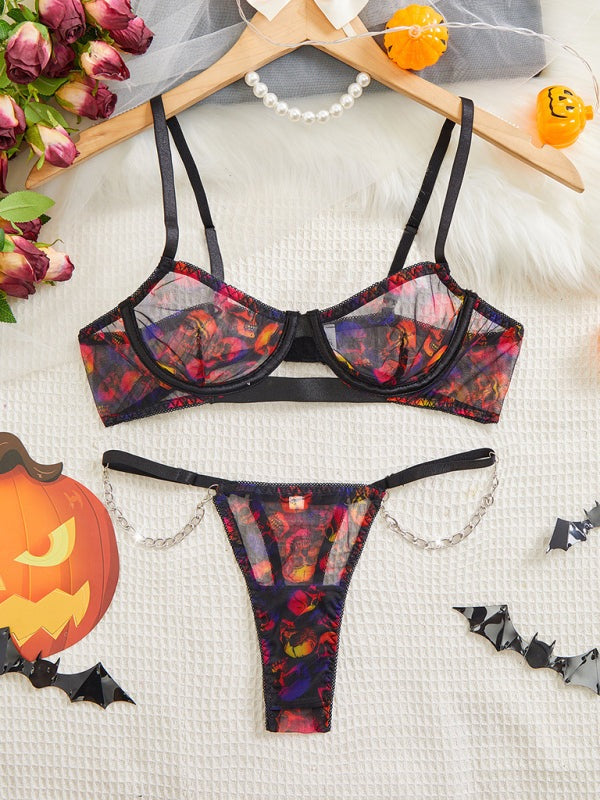 Halloween-Inspired Sexy Lingerie Set for Special Occasions	