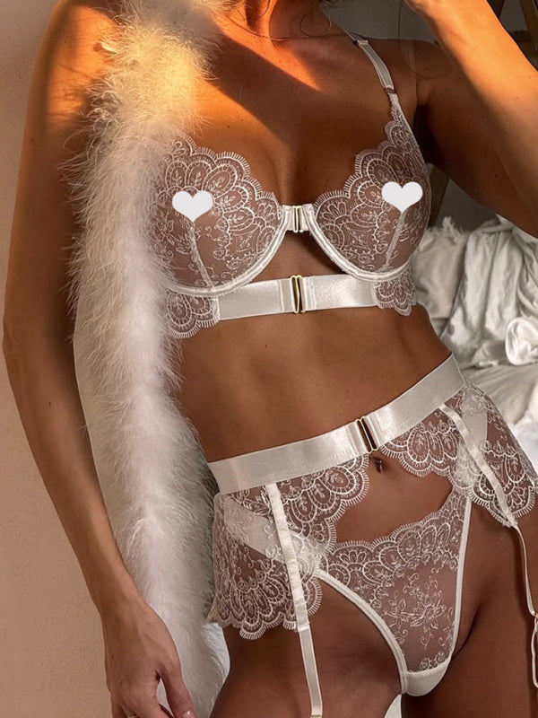 Elegant Bridal Lingerie Set with Garters for Special Evenings