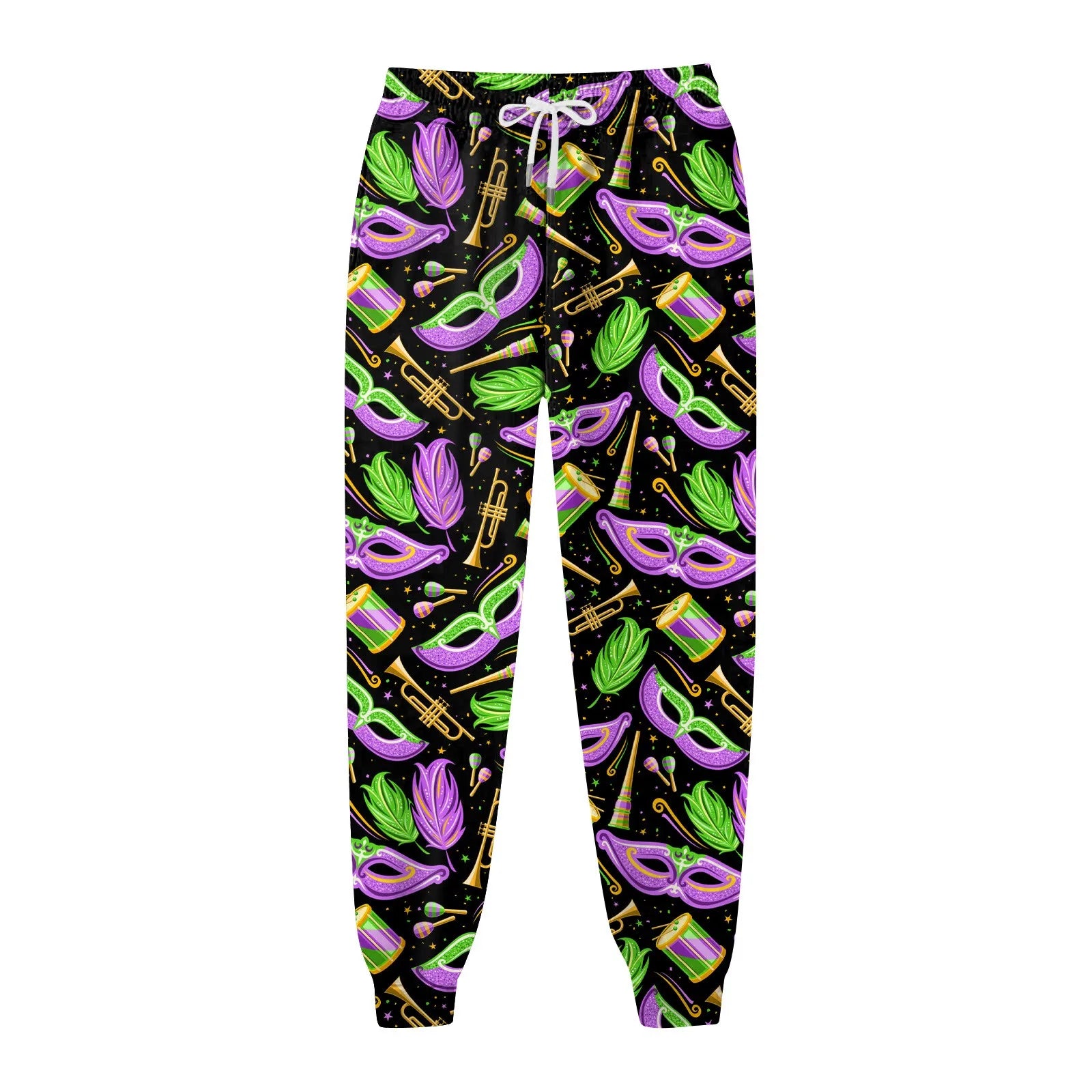 Women's Festive Mardi Gras Joggers for Festival Wear Pants