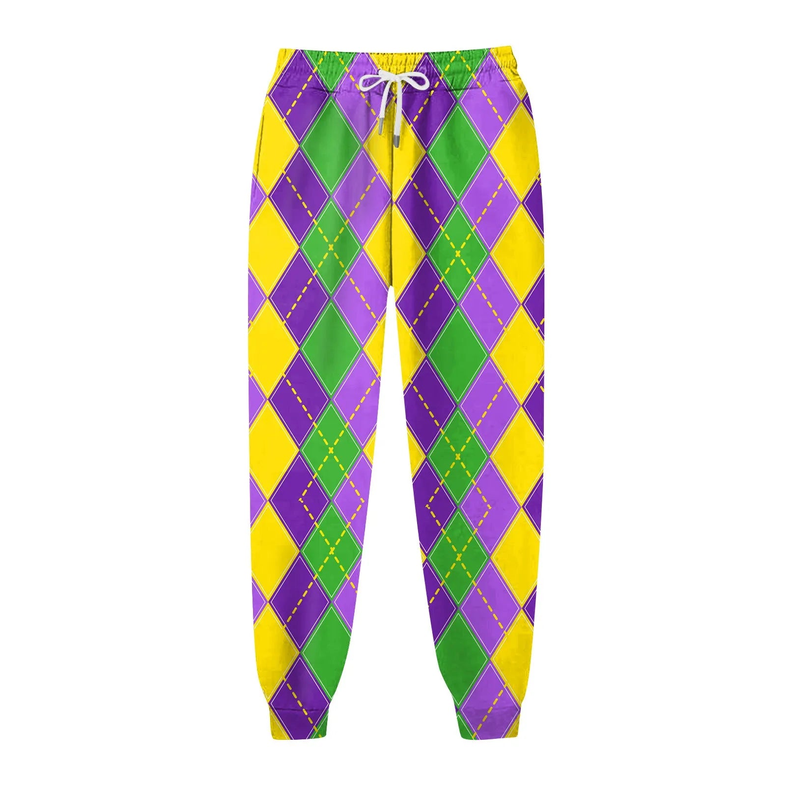 Women's Festive Mardi Gras Joggers for Festival Wear Pants