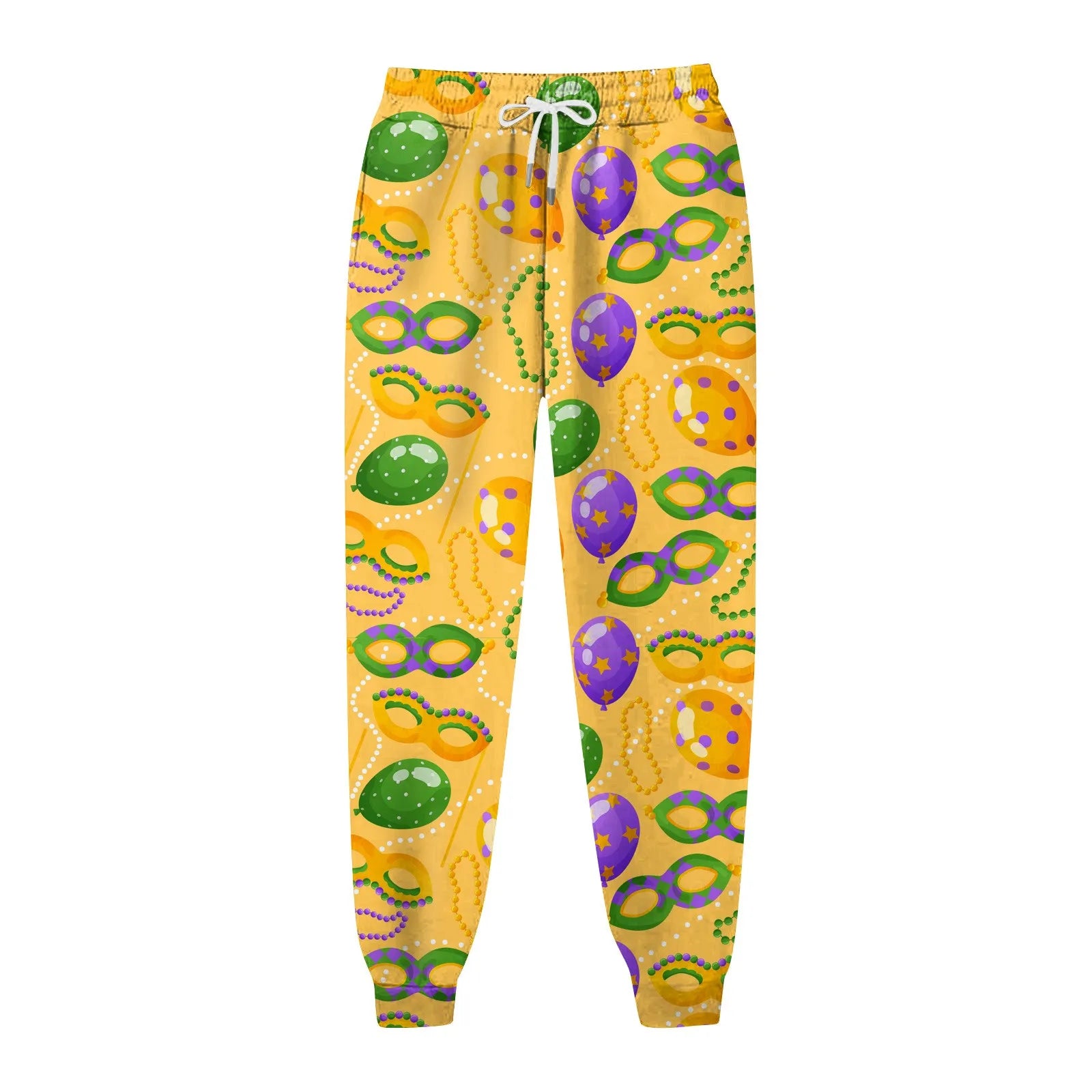 Women's Festive Mardi Gras Joggers for Festival Wear Pants