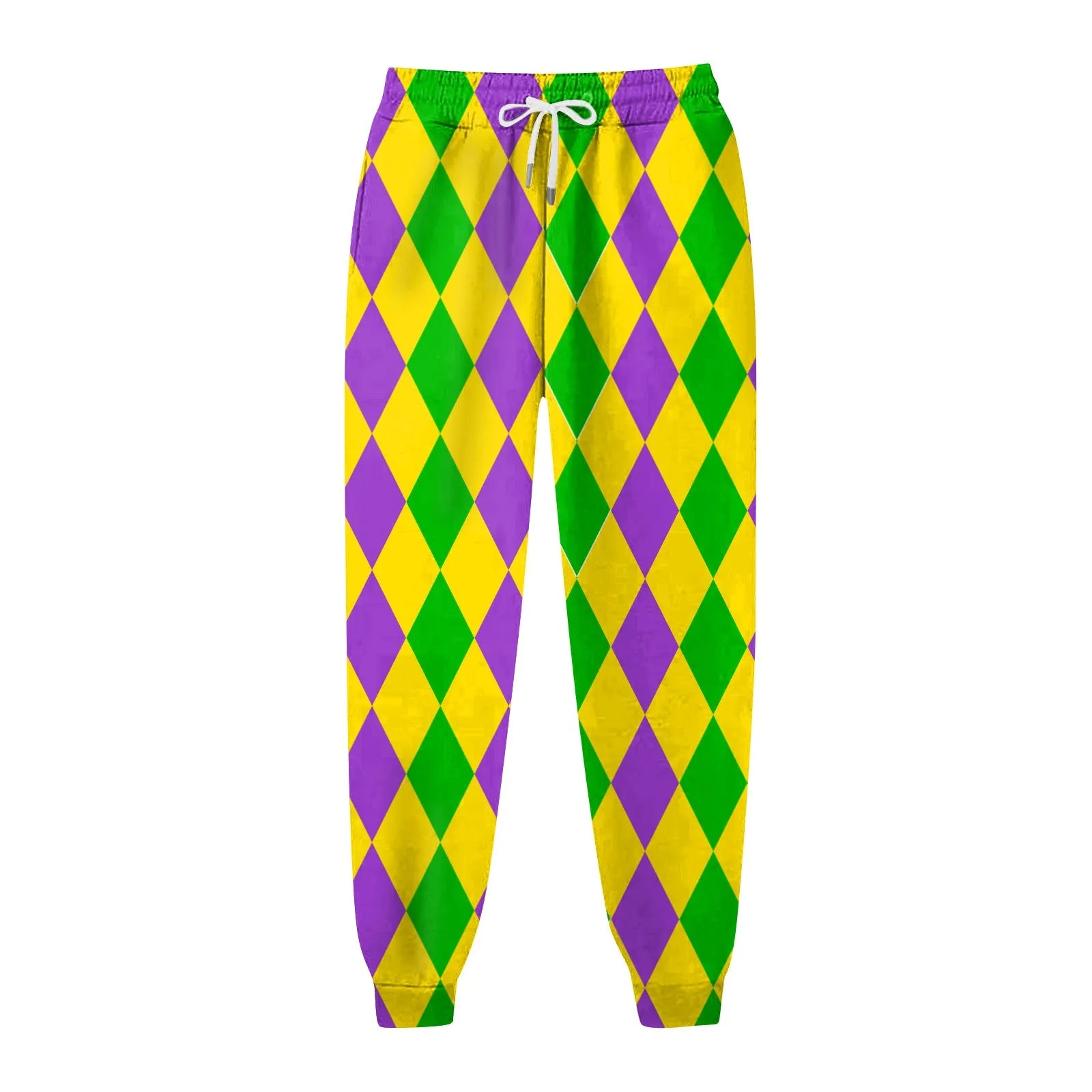 Women's Festive Mardi Gras Joggers for Festival Wear Pants