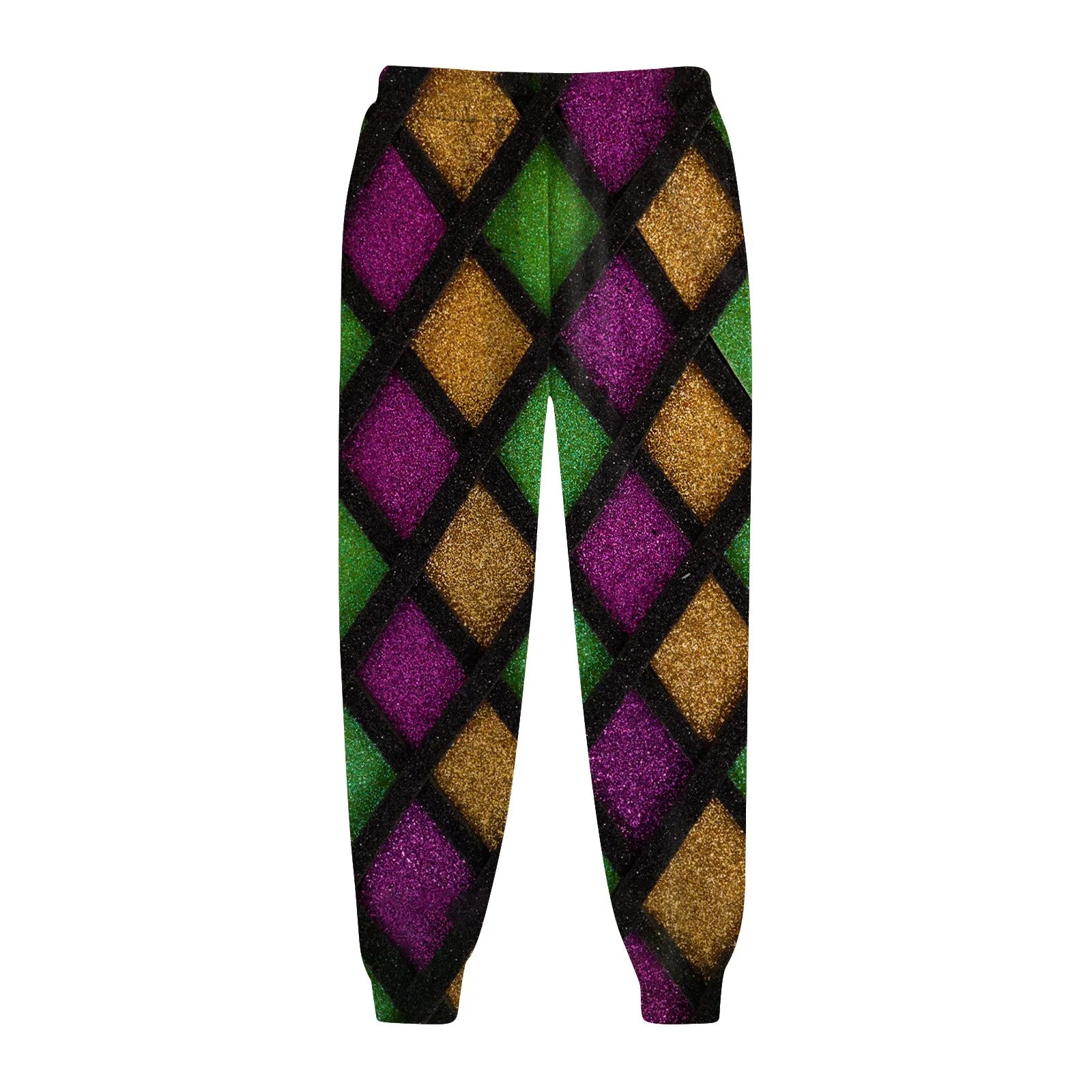 Women's Festive Mardi Gras Joggers for Festival Wear Pants