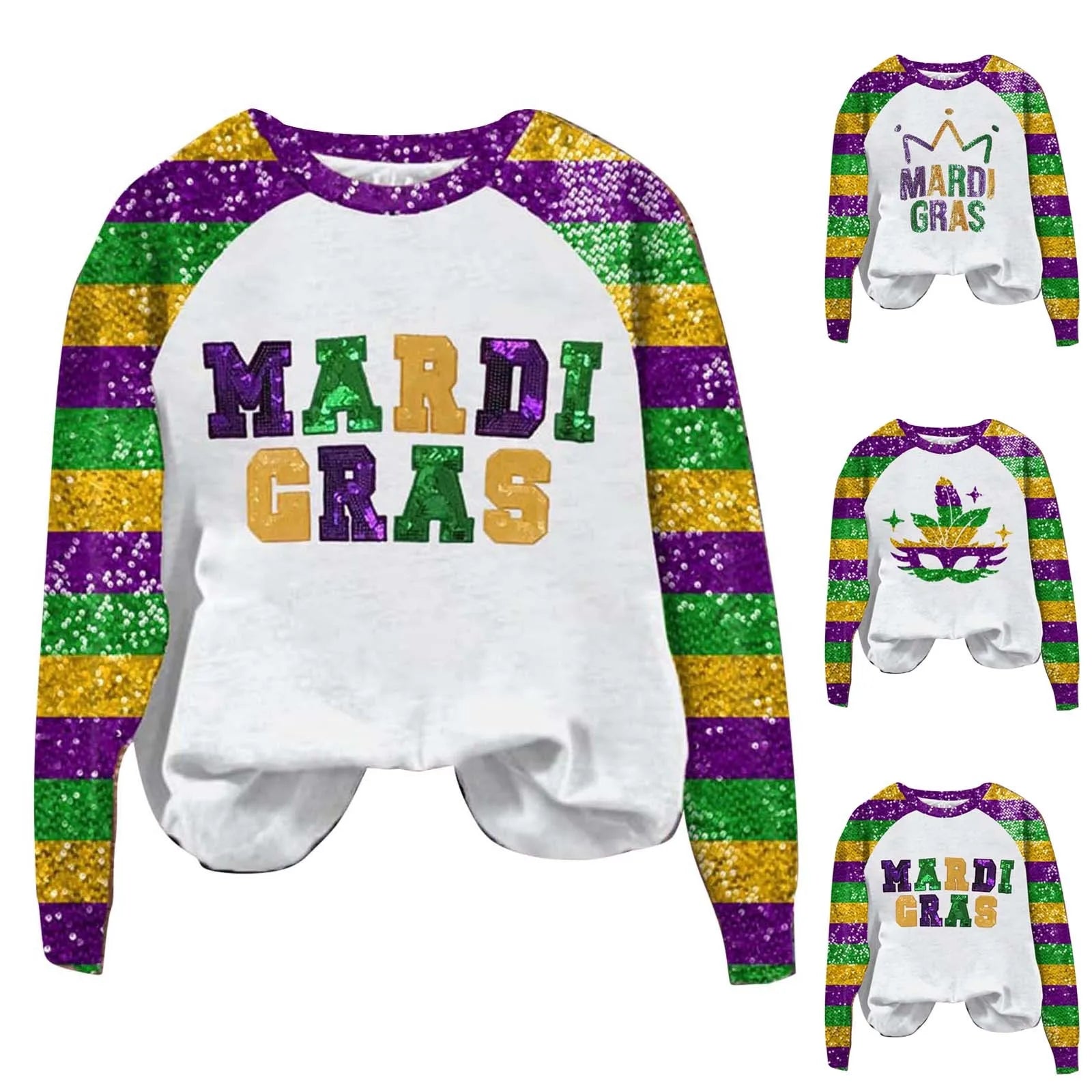 Mardi Gras Women's Pullover T-Shirt Pullovers