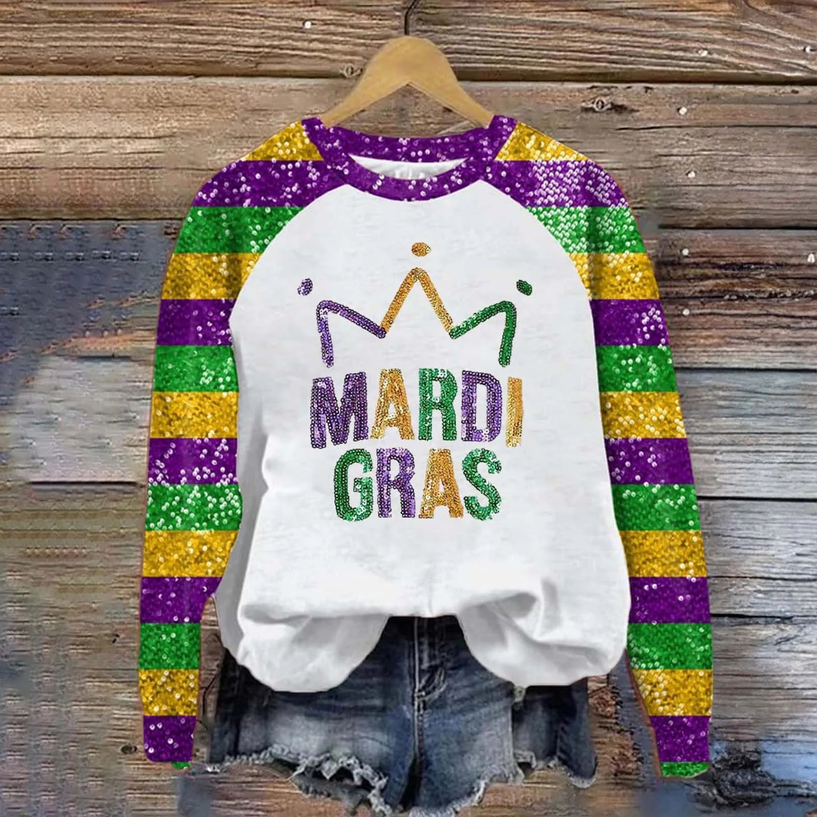 Women's Mardi Gras Pullover T-Shirts	