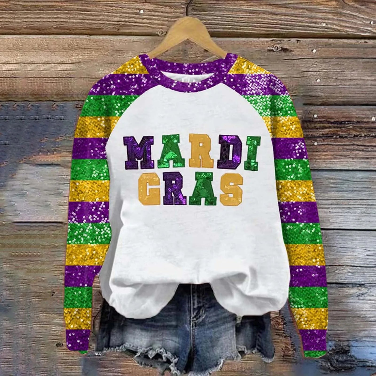 Mardi Gras Women's Pullover T-Shirt Pullovers