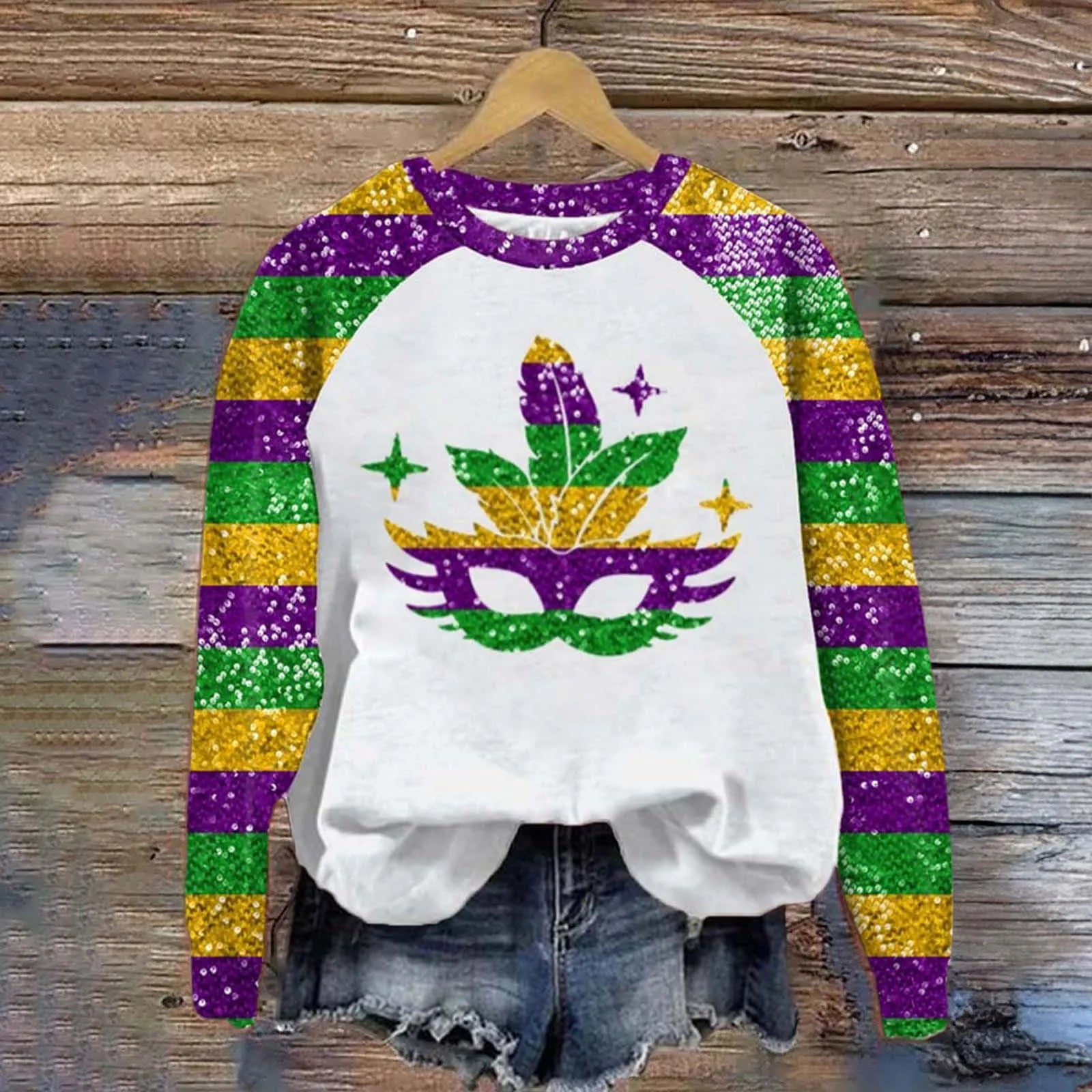 Mardi Gras Women's Pullover T-Shirt Pullovers