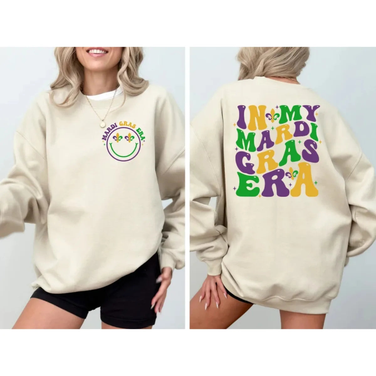 Mardi Gras Women's Festive Sweatshirt Pullover	