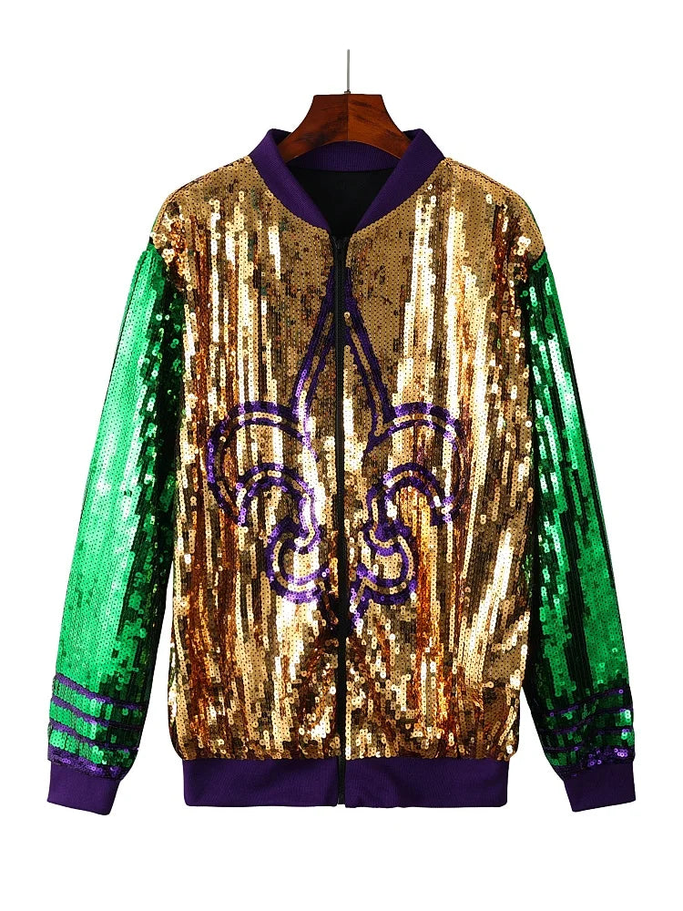 Mardi Gras Aviator Jacket – Perfect for Carnival!	