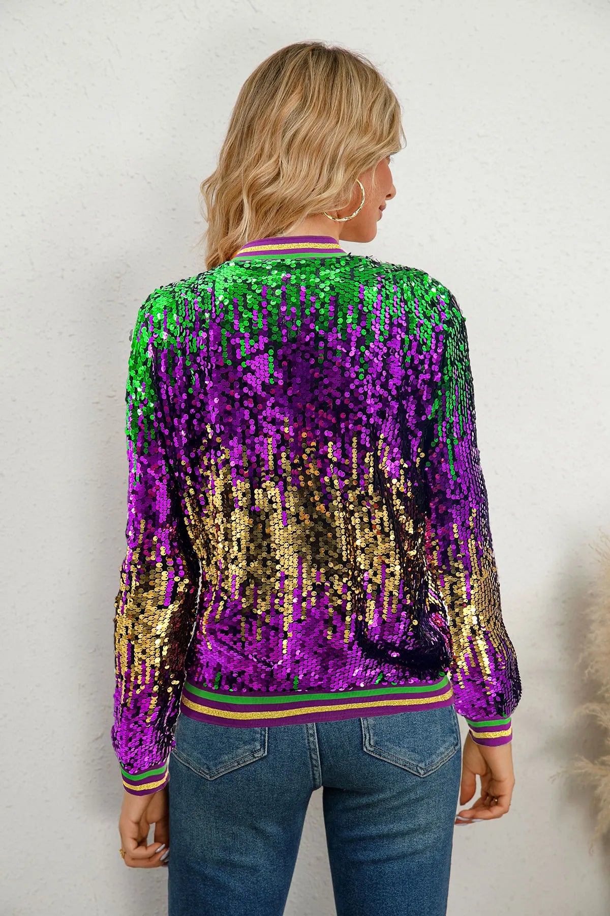 Women's Mardi Gras Jacket for Carnival Events Festive Jackets