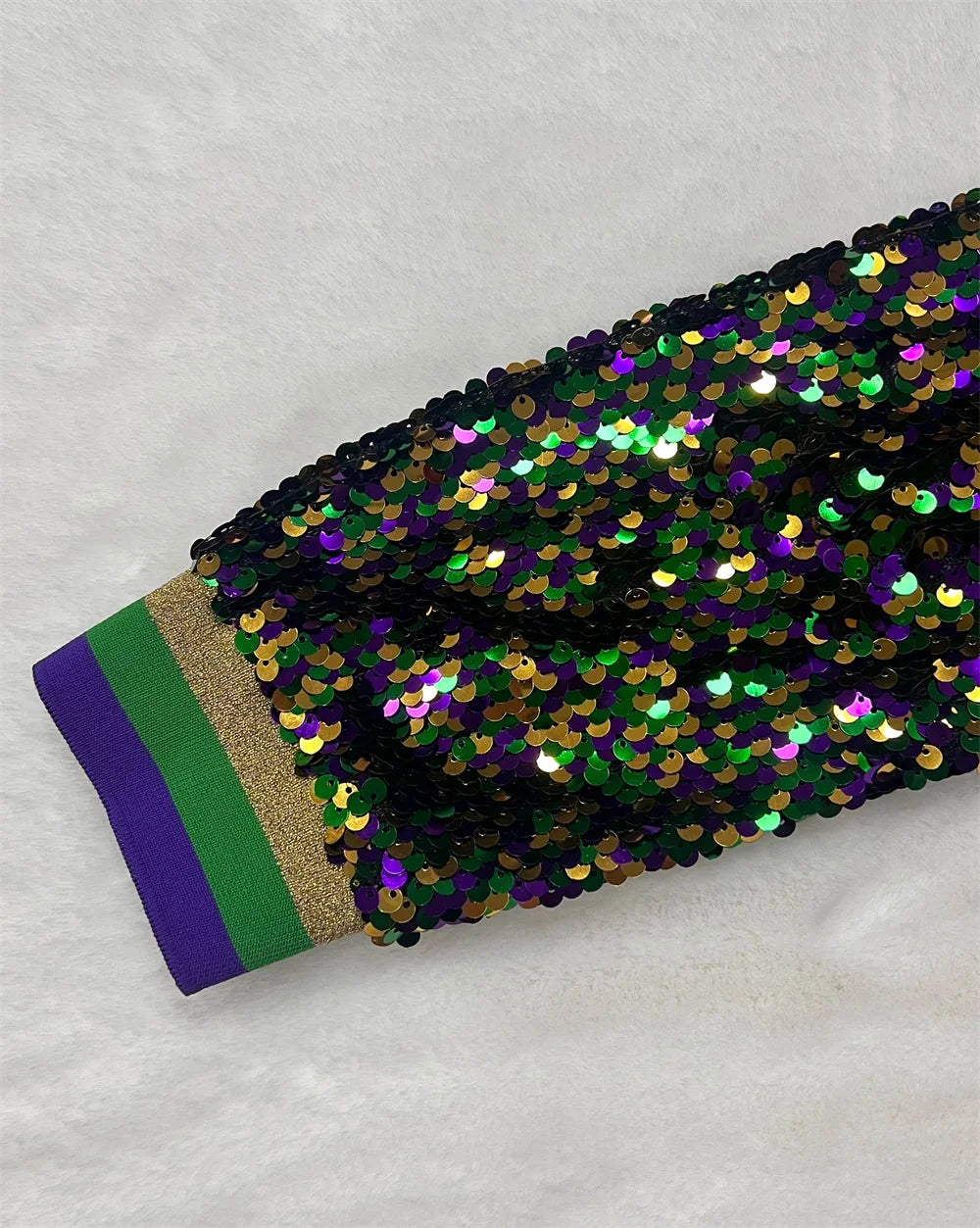 Women's Colorful Mardi Gras Sequin Jacket Festive Jackets