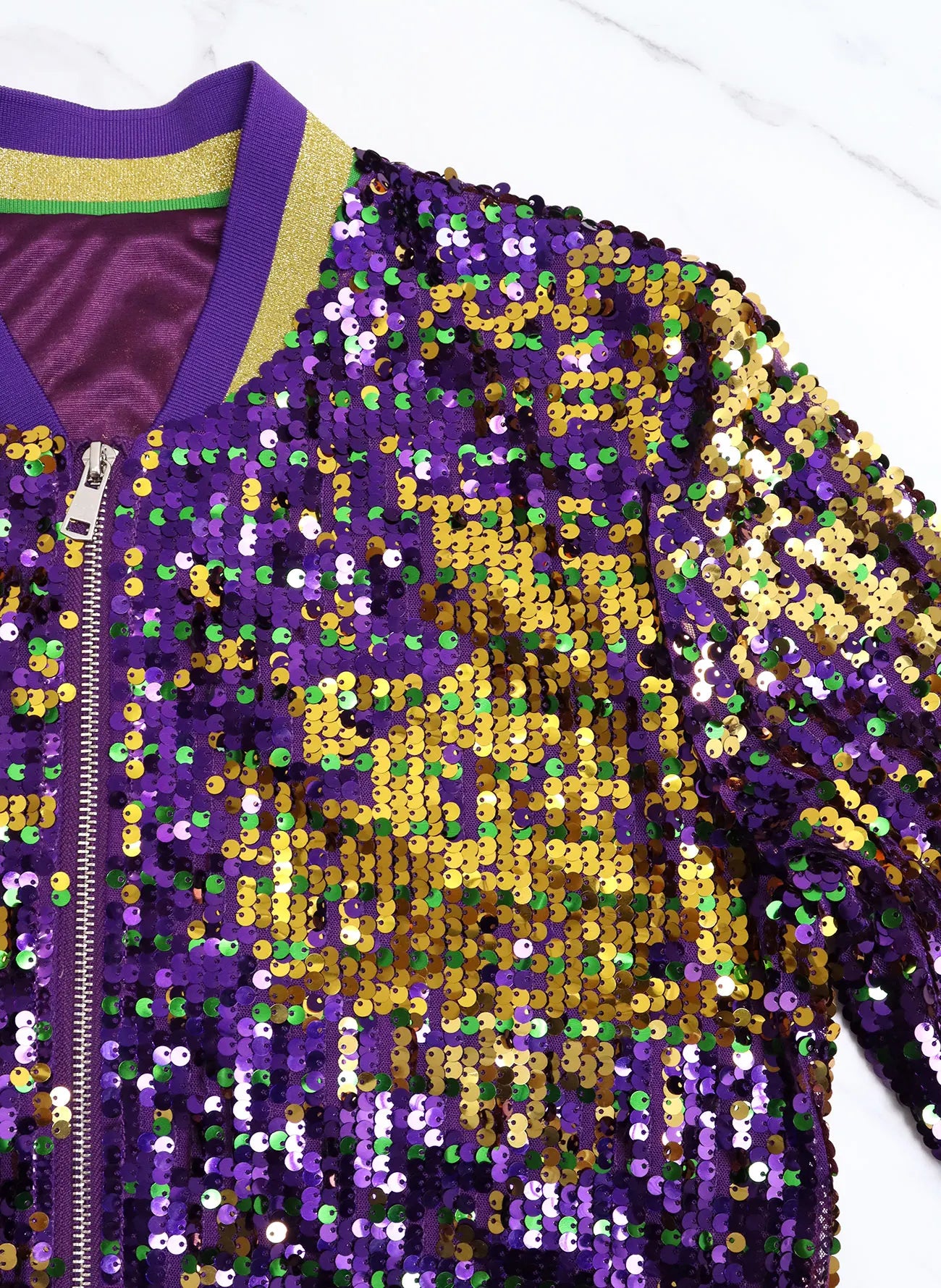 Mardi Gras Carnival Sequin Jacket for Women Festive Jackets