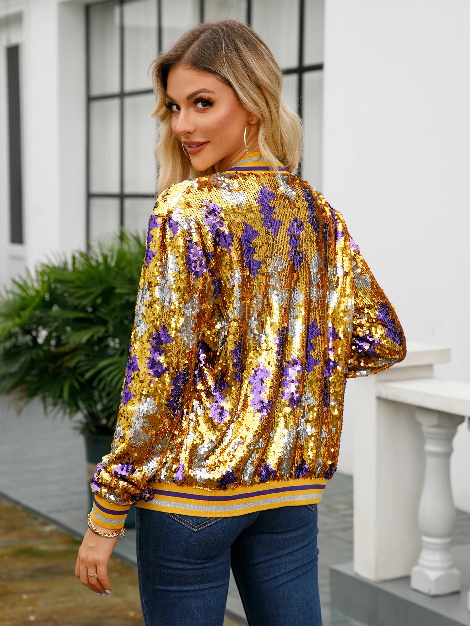 Festive Women's Mardi Gras Jacket - Carnival Ready Festive