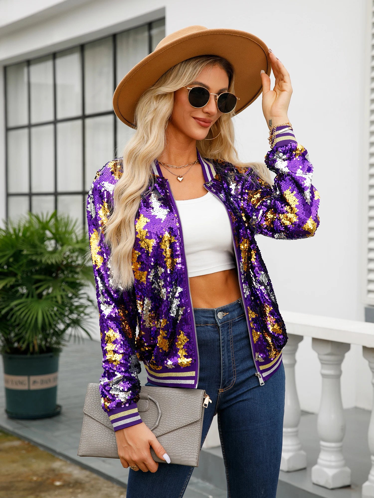 Festive Women's Mardi Gras Jacket - Carnival Ready Festive