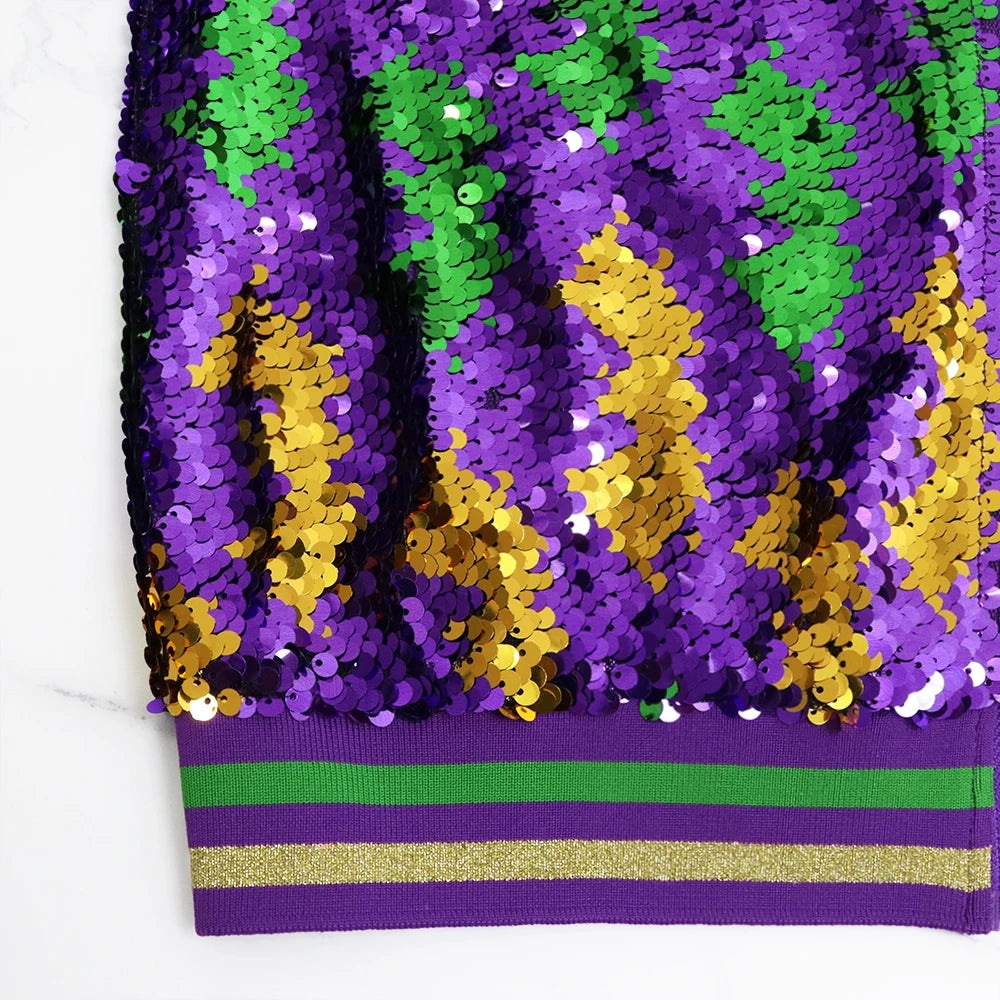 Festive Women's Mardi Gras Jacket - Carnival Ready Festive