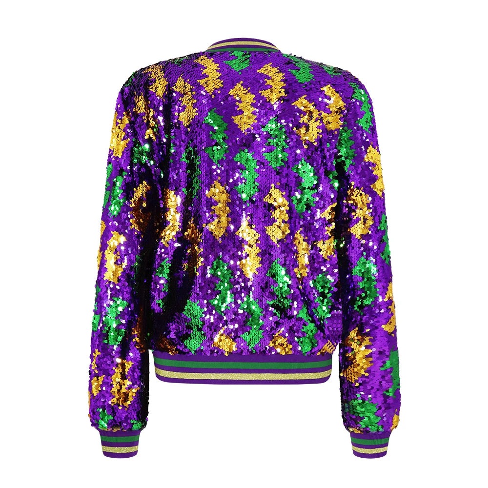 Festive Women's Mardi Gras Jacket - Carnival Ready Festive