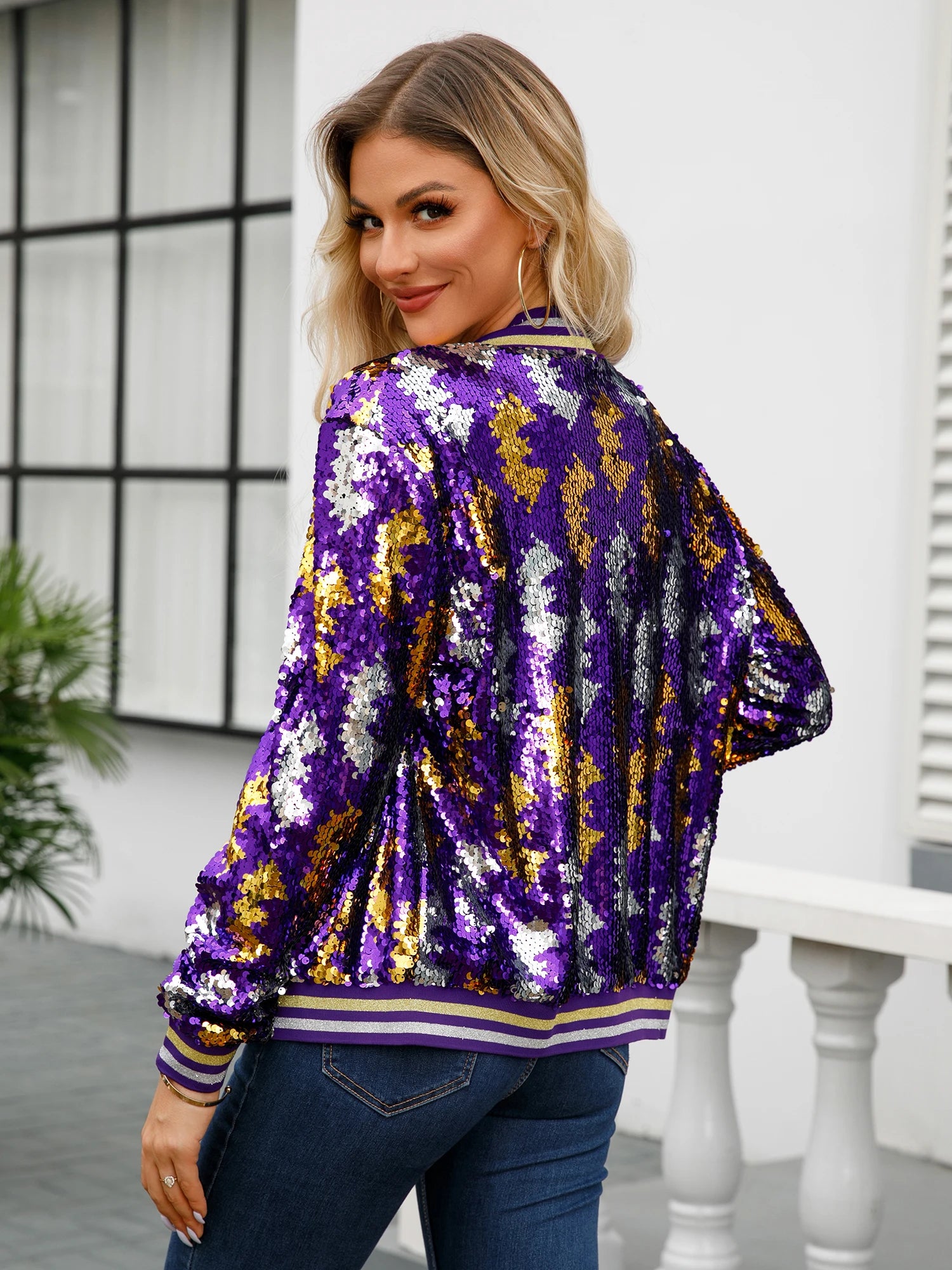 Festive Women's Mardi Gras Jacket - Carnival Ready Festive