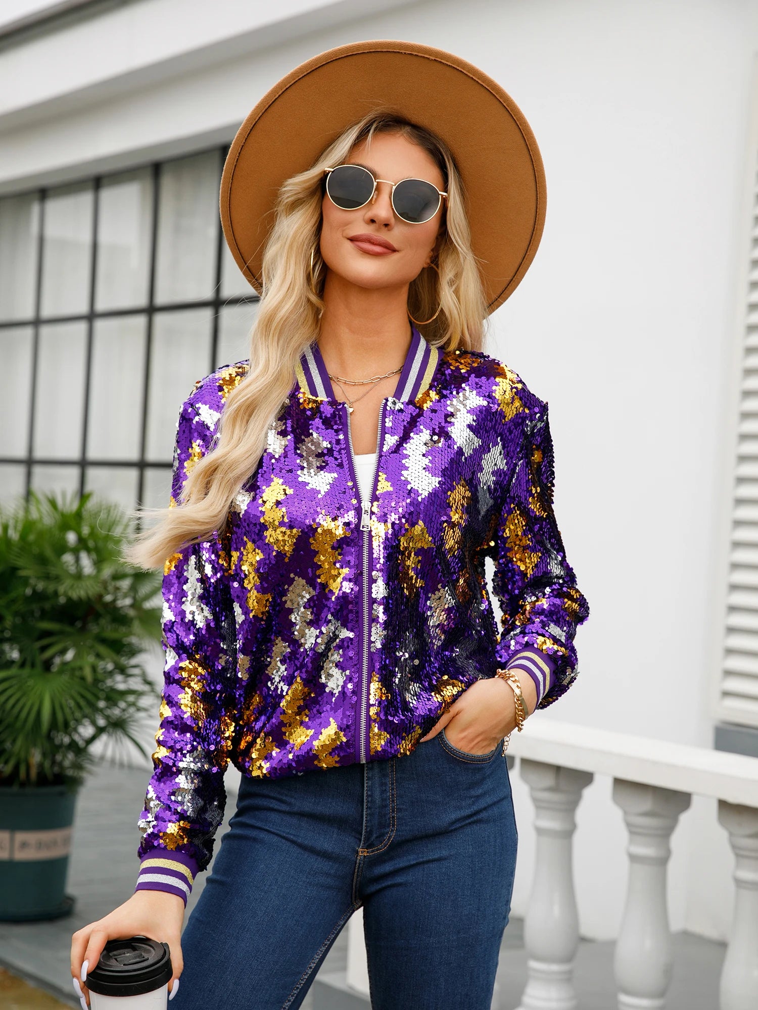 Festive Women's Mardi Gras Jacket - Carnival Ready Festive