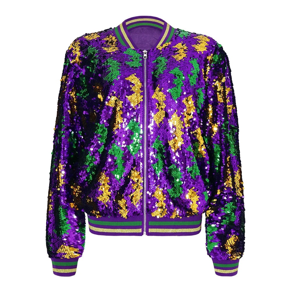 Festive Women's Mardi Gras Jacket - Carnival Ready Festive