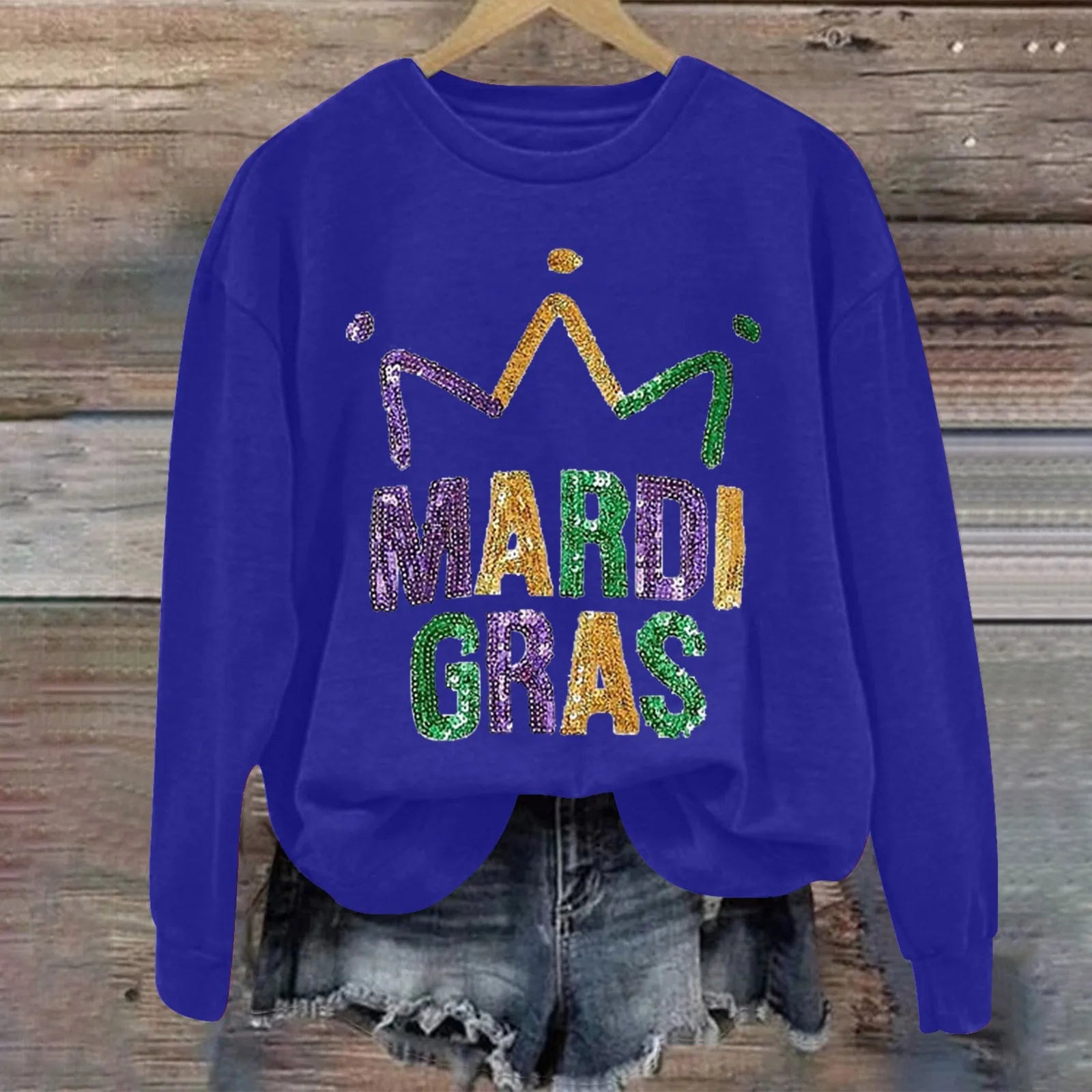 Women's Carnival Spirit Mardi Gras T-Shirt Pullover T-Shirts