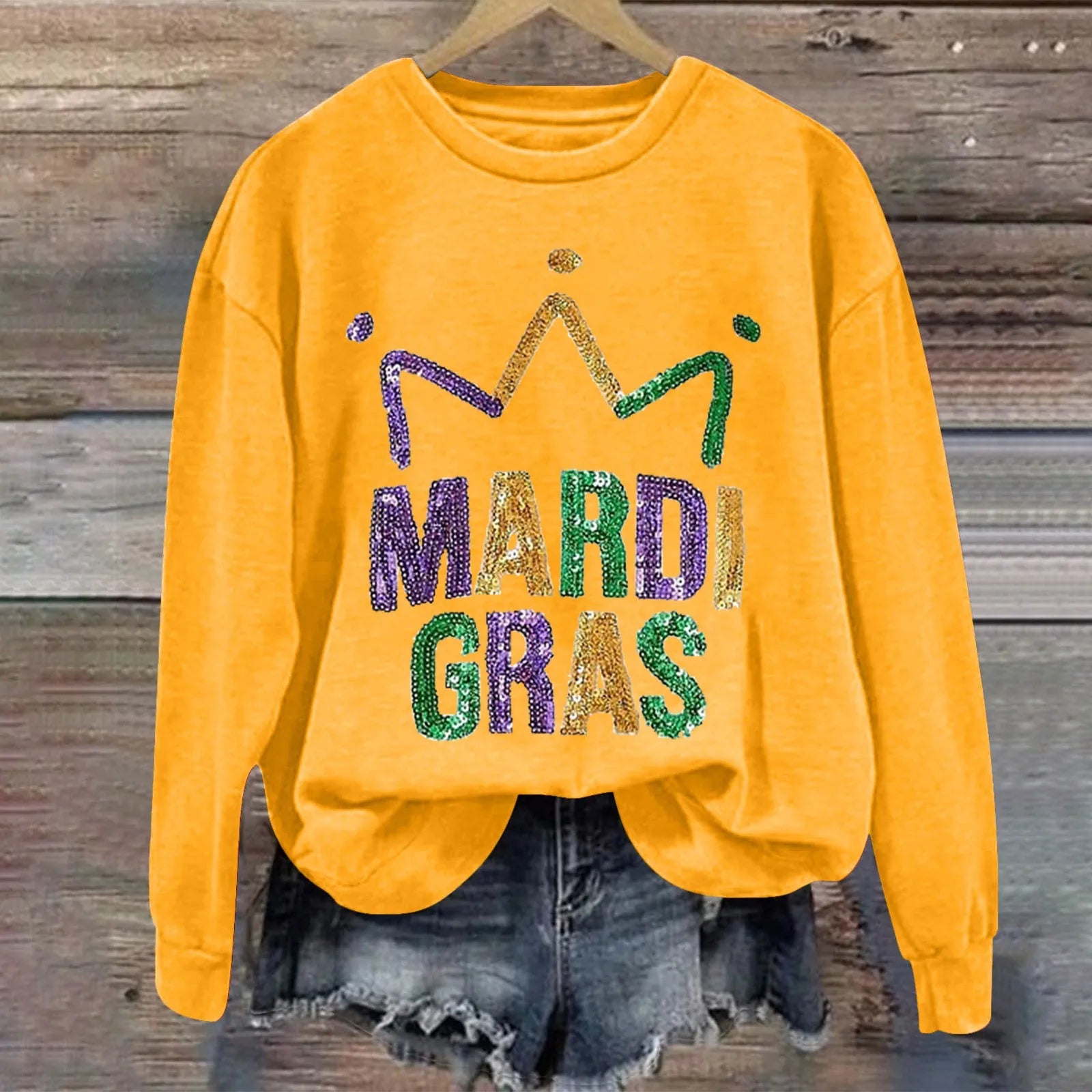 Women's Carnival Spirit Mardi Gras T-Shirt Pullover T-Shirts